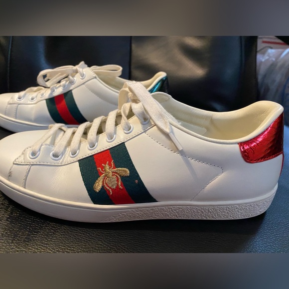 Gucci Ace Bee White Sneakers size:7 check the code inside. - Picture 6 of 16